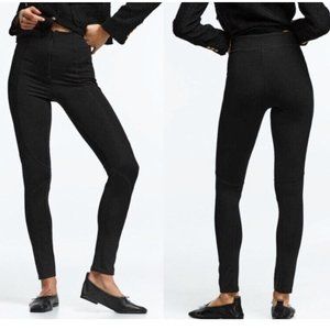 ZARA Women's Black The APRES-SKI Scuba Leggings Size Large New With Tags